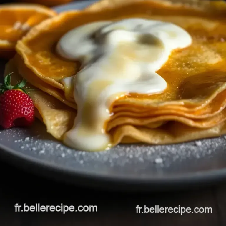 Cr&ecirc;pes Suzette Au Grand Marnier presentation