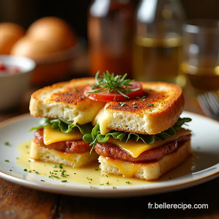 Croque Monsieur Montagnard presentation