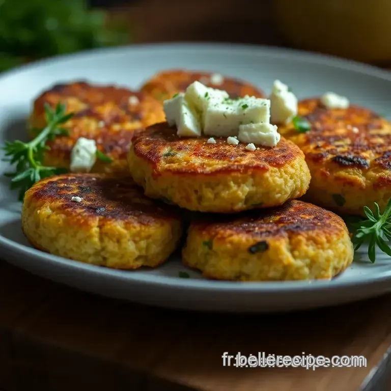 Croquettes Croquantes De Courgettes Et Feta presentation