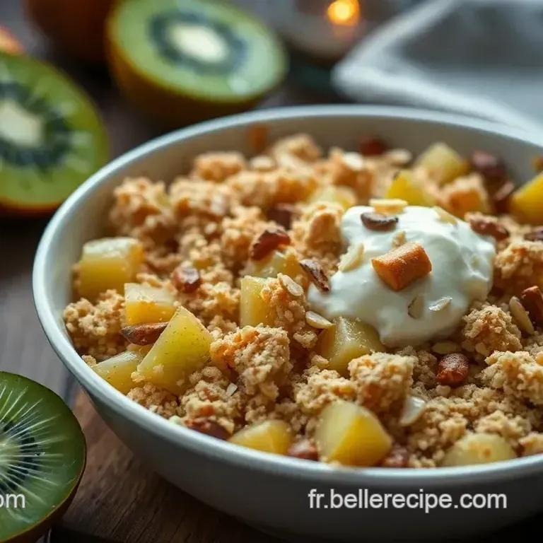 Crumble de Kiwi et Noix du Br&eacute;sil : Douceur d Hiver