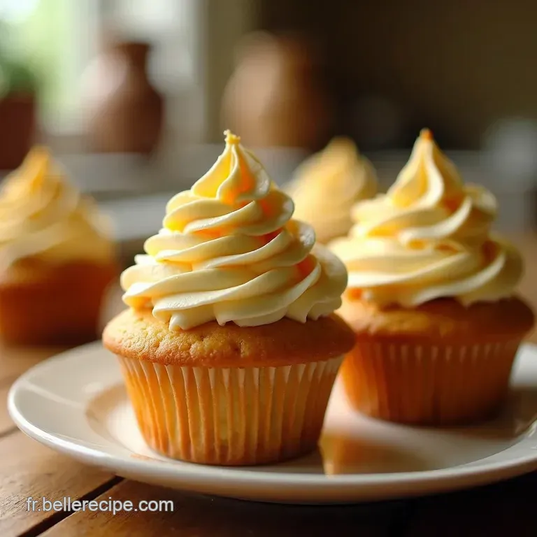 Cupcakes Onctueux &Agrave; La Cr&egrave;me Vanille presentation