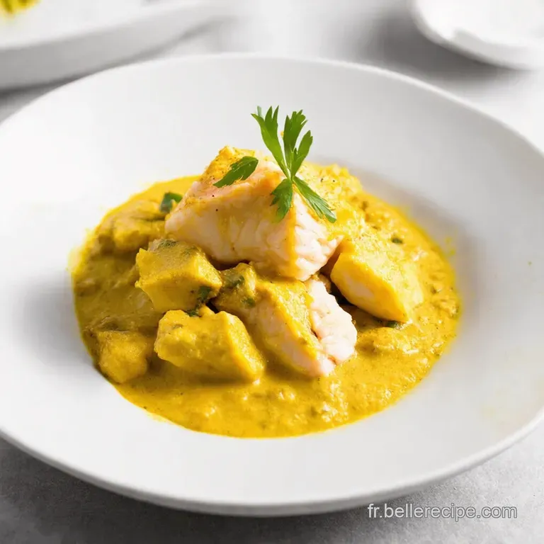 Curry de Poisson Blanc Cr&eacute;meux au Lait de Coco
