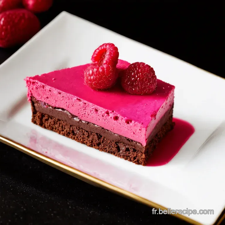 D&eacute;lice Bavarois Framboise et Chocolat Blanc