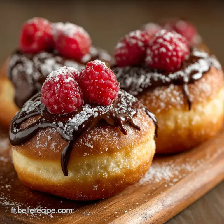 Donut Au Chocolat Et Framboise : La Recette Des Beignets Brioch&eacute;s De Luxe presentation