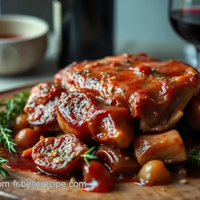 &Eacute;paule d Agneau R&ocirc;tie aux Herbes et au Vin Rouge