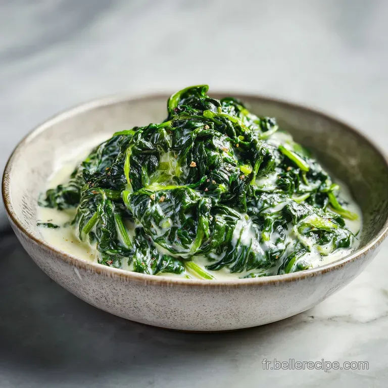 &Eacute;pinards &agrave; la Cr&egrave;me : Accompagnement R&eacute;confortant