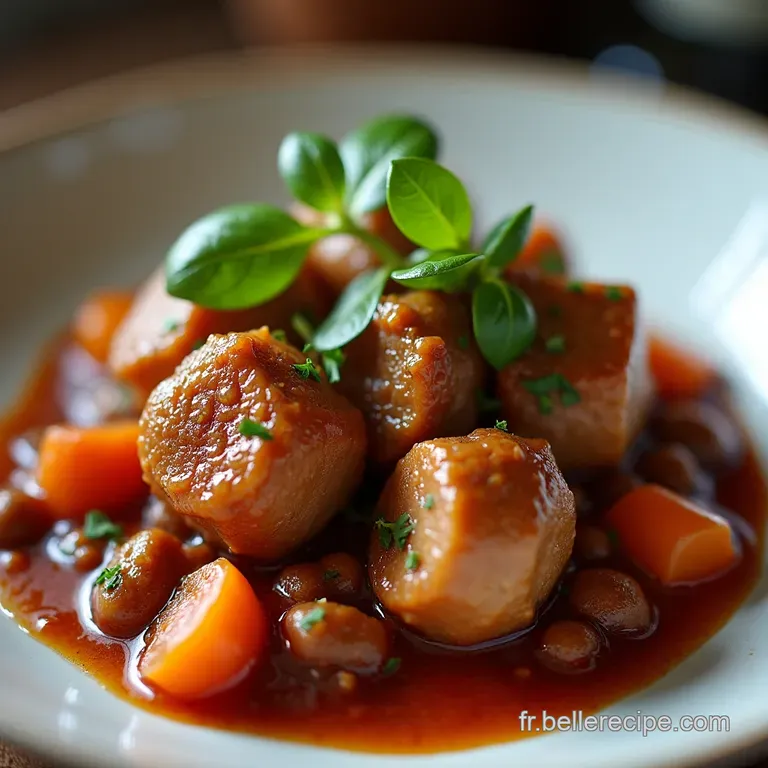 LEstouffade de B&oelig;uf Authentique Mijot&eacute; Longuement au Vin Rouge et aux Aromates