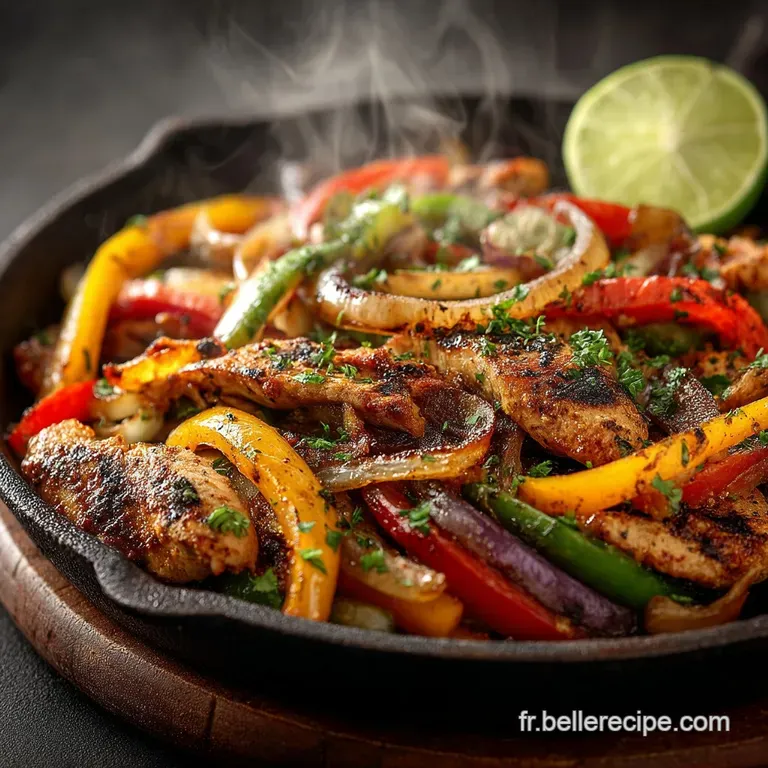 Fajitas Maison Express Le Poulet Saut&eacute; aux Poivrons ArcenCiel et &Eacute;pices Fum&eacute;es
