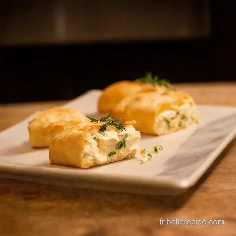 Feuillet&eacute;s Croquants Au Ch&egrave;vre Frais Et Confit Doignon Doux presentation