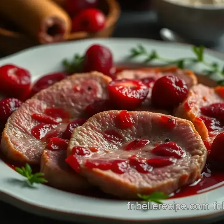Filet de Canette aux Cerises et Vin Rouge