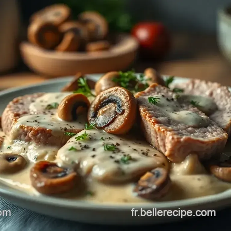 Filet de Veau aux Champignons et Cr&egrave;me