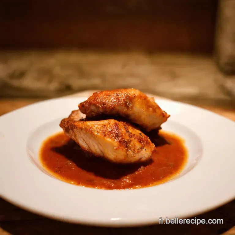 Filets De Poulet Fondants &Agrave; La Cr&egrave;me De Porto presentation