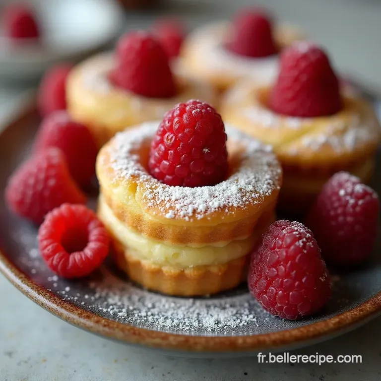 Les Petits Tr&eacute;sors dOr Financiers aux Framboises Croustillants et Fondants
