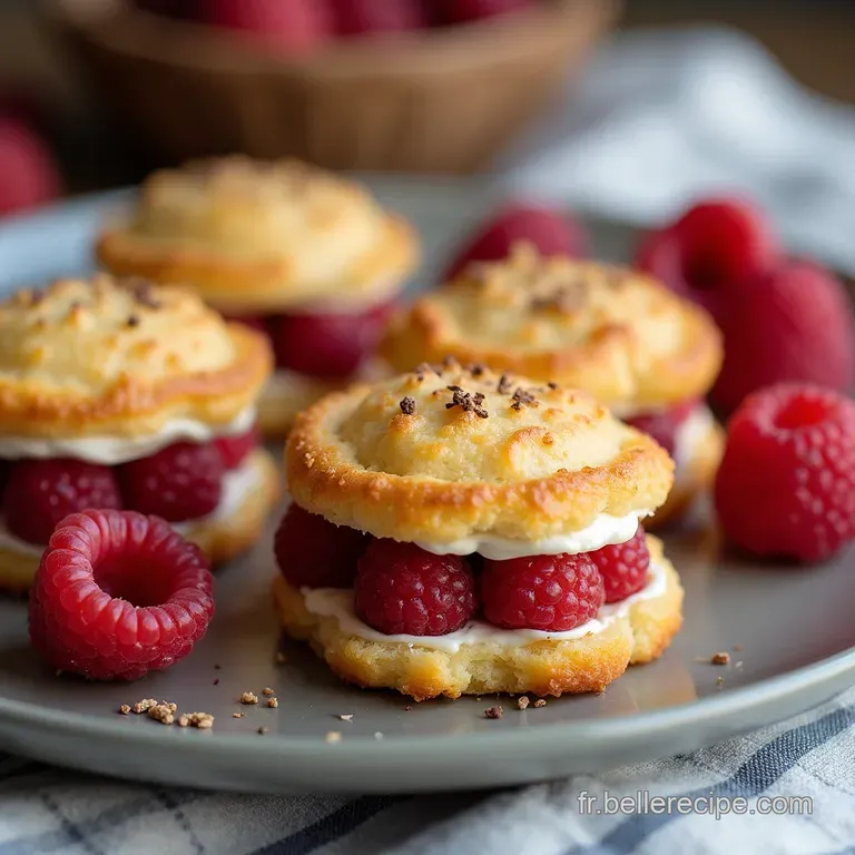 Recette Les Petits Tr&eacute;sors Dor&eacute;s Financiers Amandes et Framboises Fra&icirc;ches