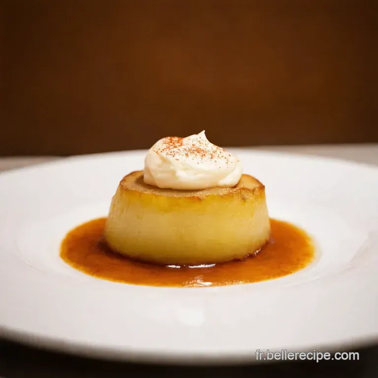 Fondant Pommes Mascarpone presentation