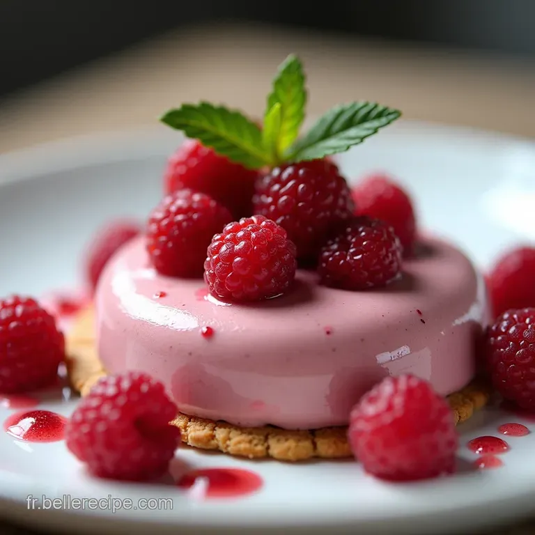 Le Framboisier Jardin Secret Mousse L&eacute;g&egrave;re Framboises et Joconde Moelleux