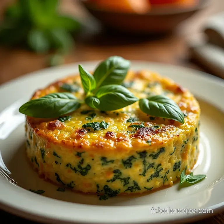 Frittata Estivale Aux Courgettes Et Basilic Frais presentation