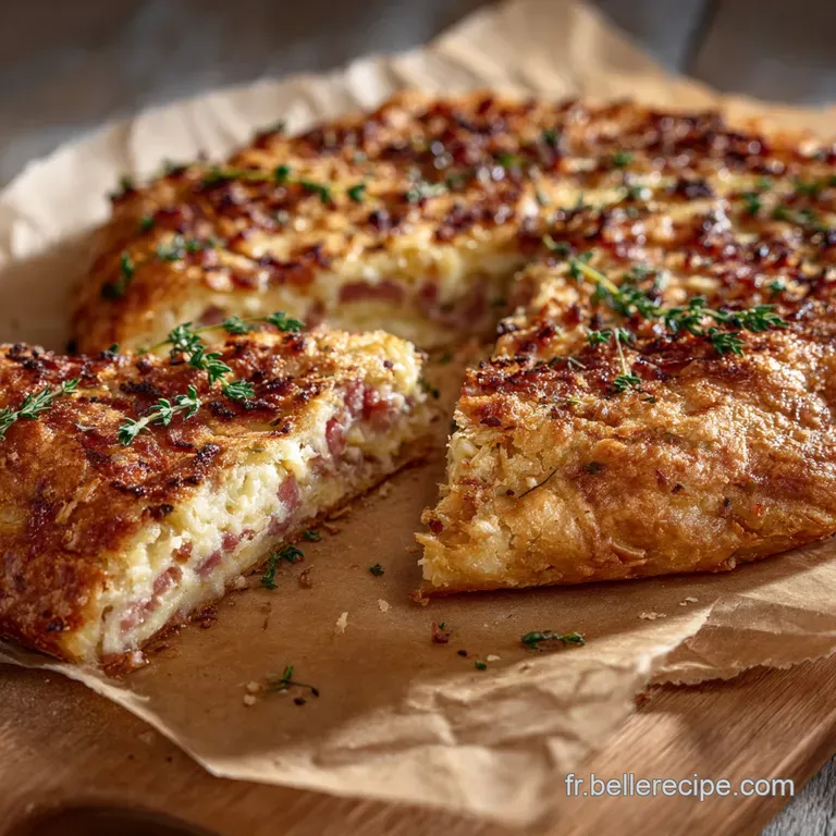 Galette Au Fromage Et Bacon Le Confort Ultime Au Comt&eacute; Aop Et Lardons presentation