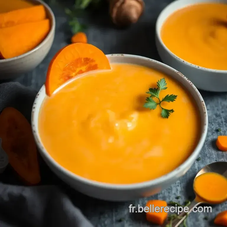 Gaspacho De Carottes Doux Au Lait De Coco presentation