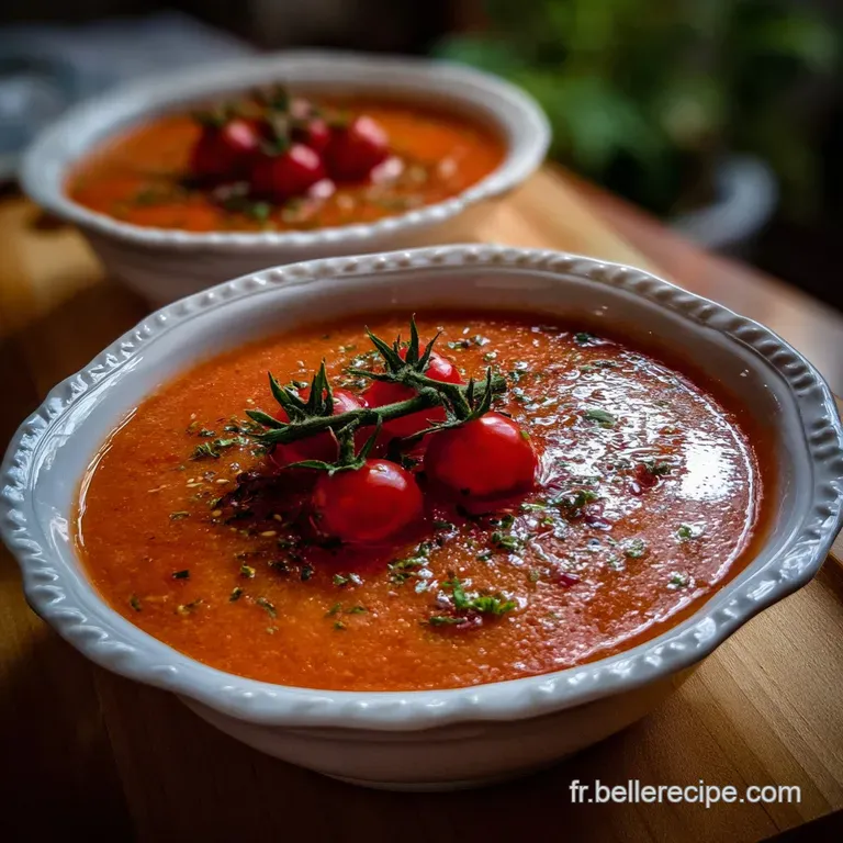 Gaspacho de tomate : L&Eacute;lixir de Fra&icirc;cheur Andalou
