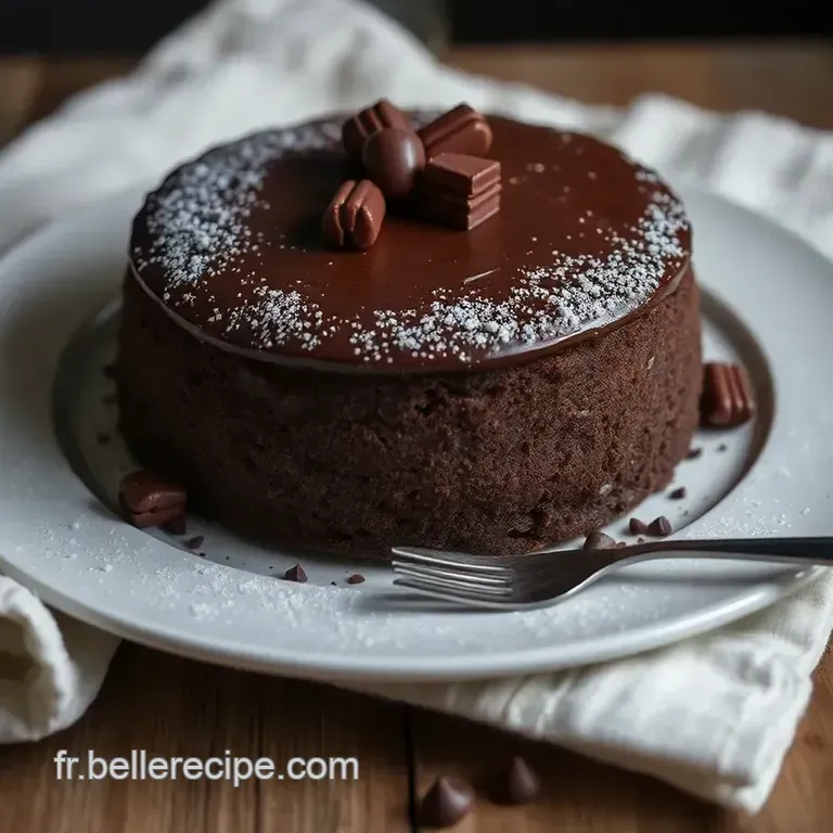 G&acirc;teau Au Chocolat Indulgent &ndash; Un Classique Fran&ccedil;ais presentation