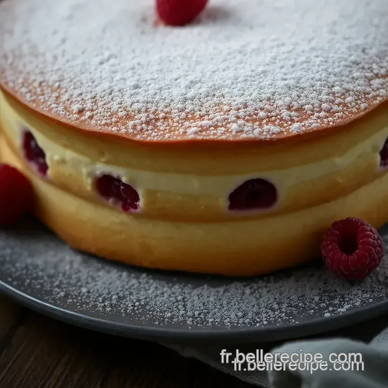 G&acirc;teau D anniversaire &Eacute;l&eacute;gant: Genoise Framboise Et Cr&egrave;me Vanille presentation