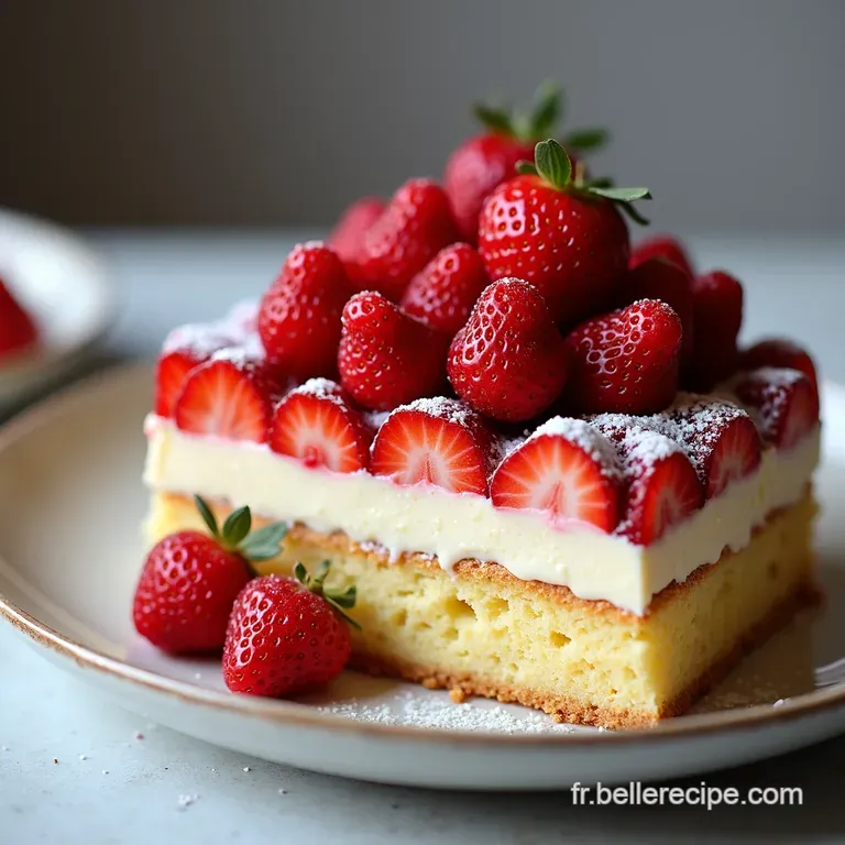 G&acirc;teau dAnniversaire Fraises Cr&egrave;me Diplomate