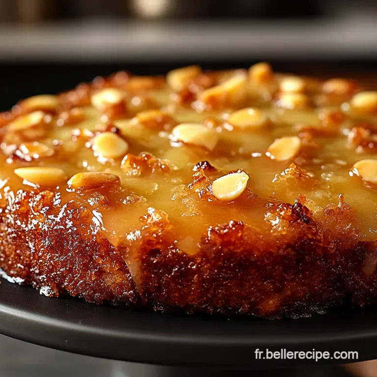G&acirc;teau Moelleux Aux Poires Et Amandes presentation