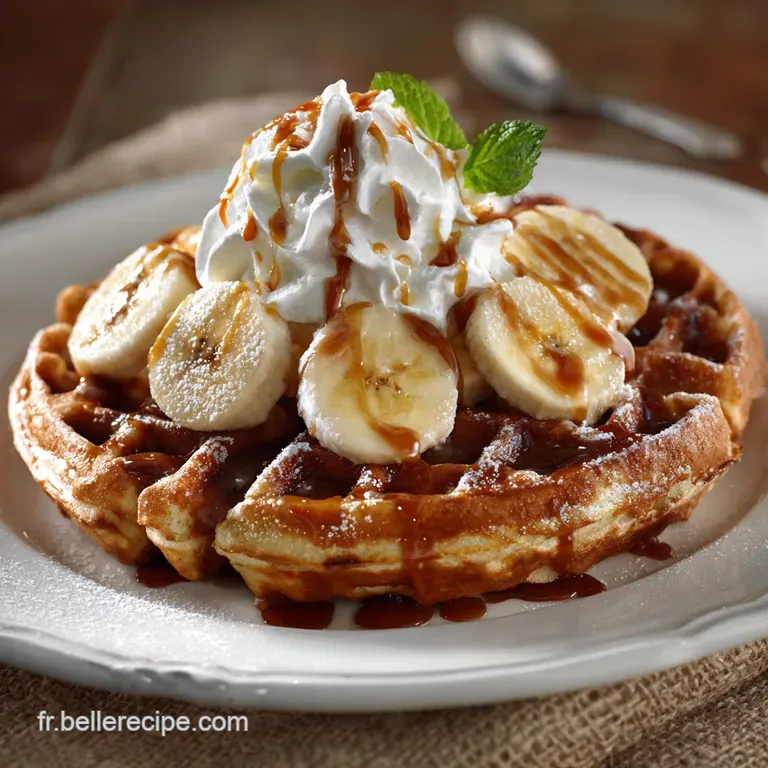 Les Gaufres Moelleuses &Agrave; La Banane La L&eacute;g&egrave;ret&eacute; Sans Beurre presentation