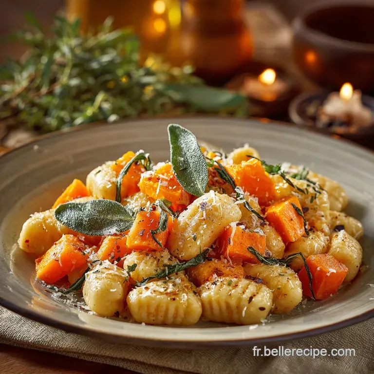 Gnocchi De Butternut Beurre Noisette &Agrave; La Sauge Et Noix Croquantes presentation