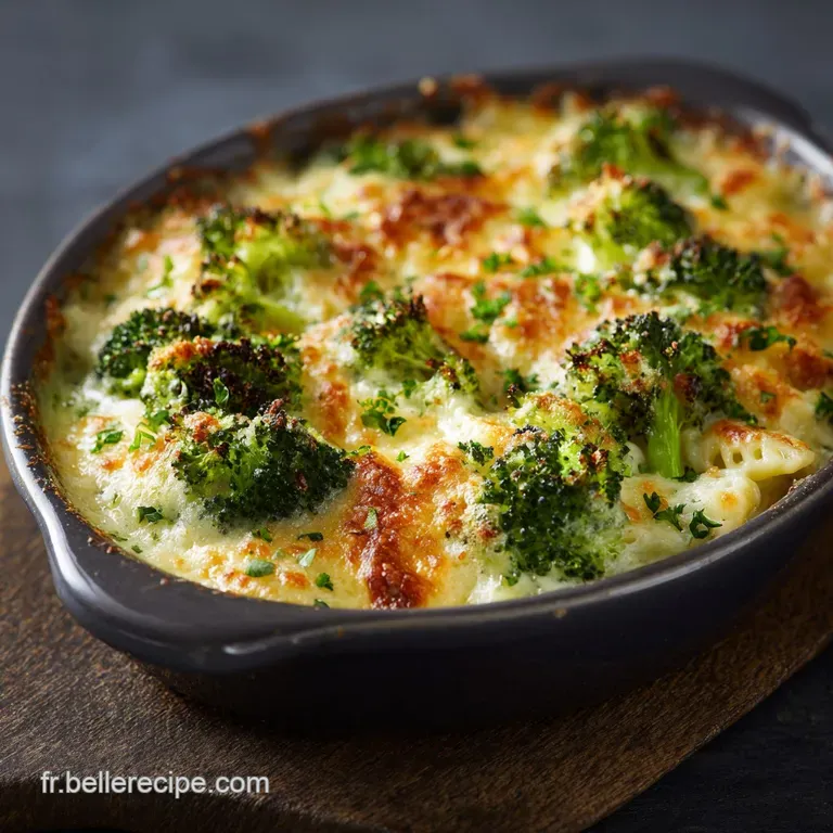 Le Gratin R&eacute;confortant Coquillettes Brocolis Et Cr&egrave;me De Comt&eacute; presentation