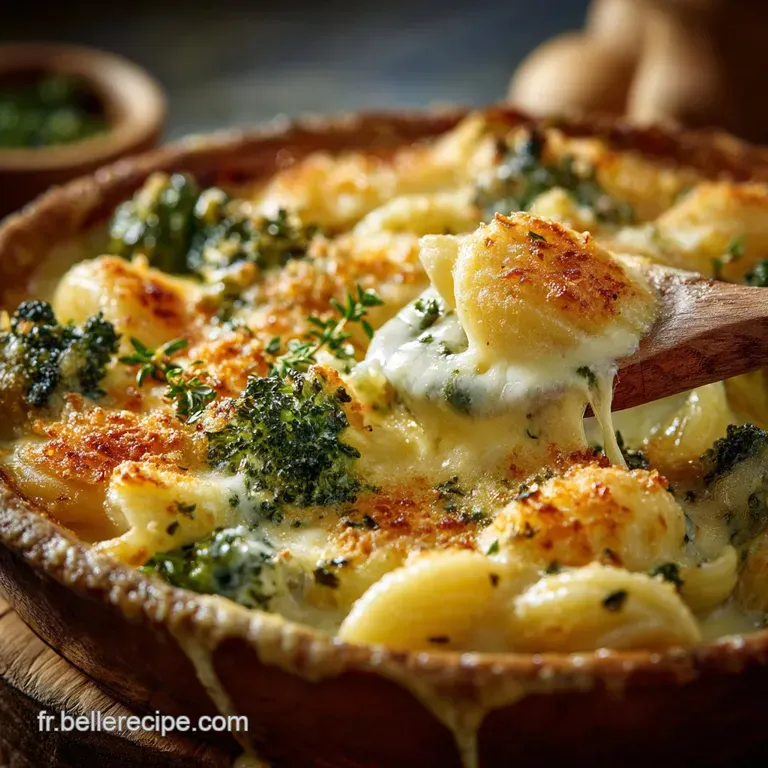 Le Gratin R&eacute;confortant Coquillettes Brocolis et Cr&egrave;me de Comt&eacute;