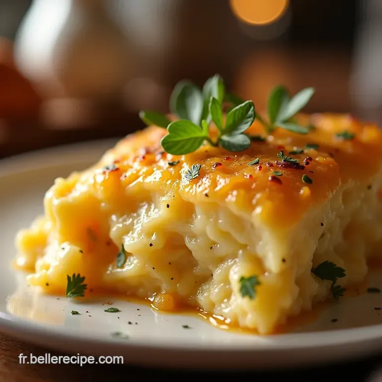 Gratin Dauphinois Revisit&eacute; Aux Lentilles Corail Courgettes presentation