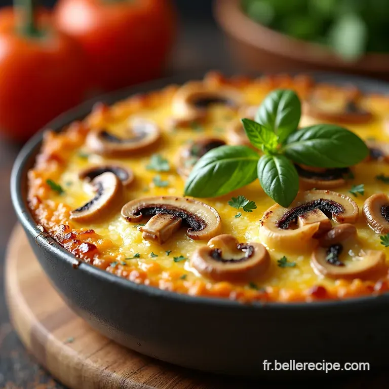 Gratin Dauphinois Revisit&eacute;e Aux Champignons Et Noix presentation