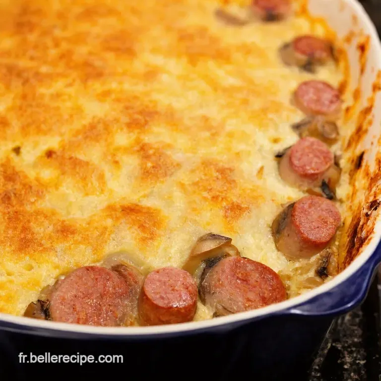 Gratin Dauphinois Rustique Aux Saucisses Champignons Et Gruy&egrave;re presentation
