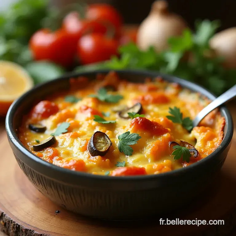 Gratin De L&eacute;gumes Ensoleill&eacute; &Agrave; Lemmental Fondant presentation