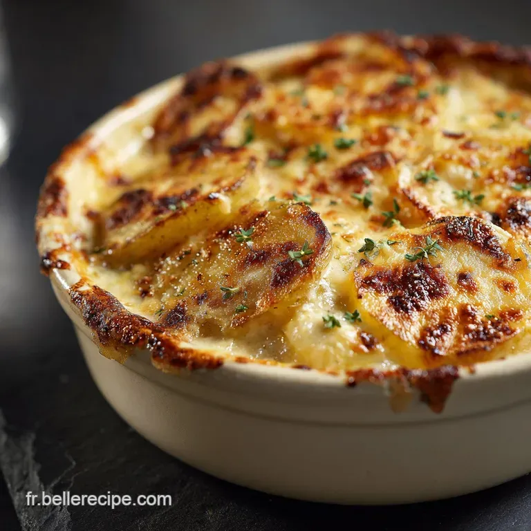 Gratin De Poireaux R&ocirc;tis Cr&egrave;me De Comt&eacute; Aop Et Noix De Muscade presentation