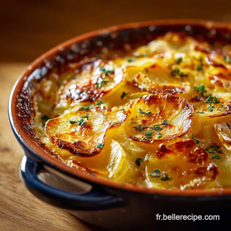 Gratin de pomme de terre &agrave; lAbondance AOP Le ma&icirc;tre plat traditionnel Savoyard