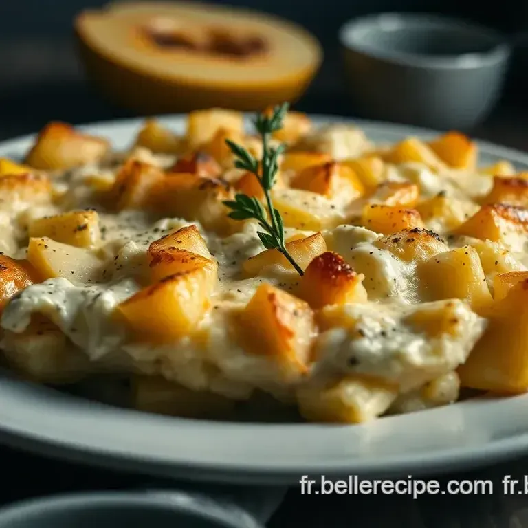 Gratin de Pommes de Terre et Poireaux &agrave; la Cr&egrave;me