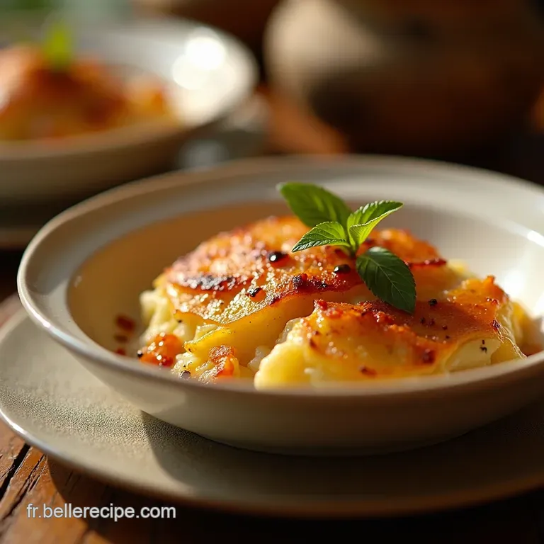 Gratin De Pommes De Terre Roul&eacute; Le Tourbillon Gourmand presentation