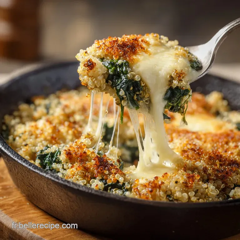 Le Gratin R&eacute;confortant de Quinoa Mozzarella et &Eacute;pinards