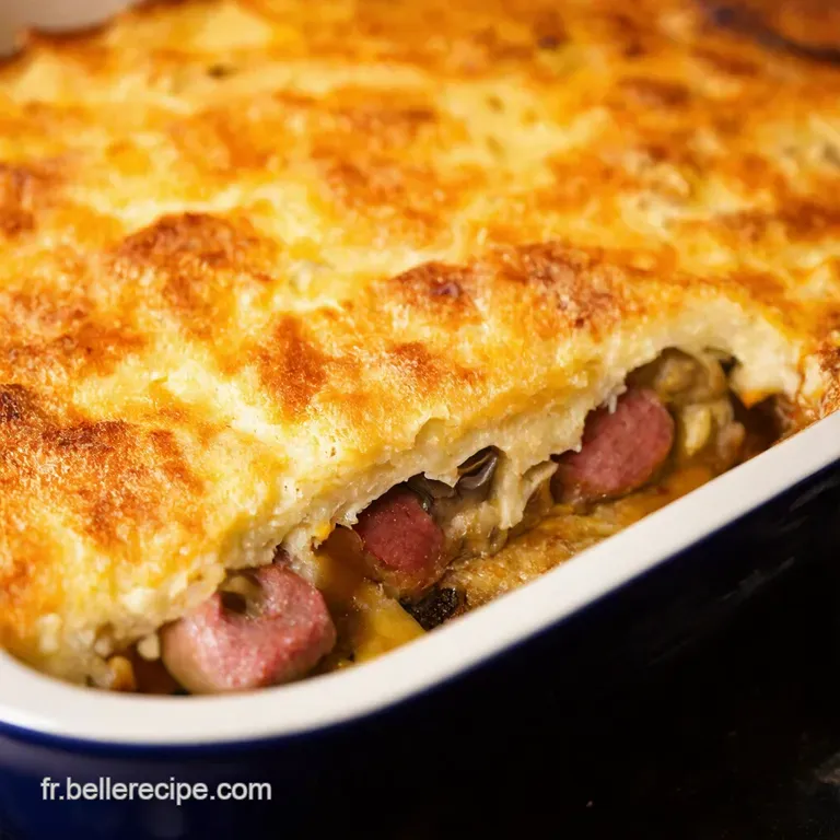 Gratin Savoyard Saucisses Champignons Et Pommes De Terre presentation