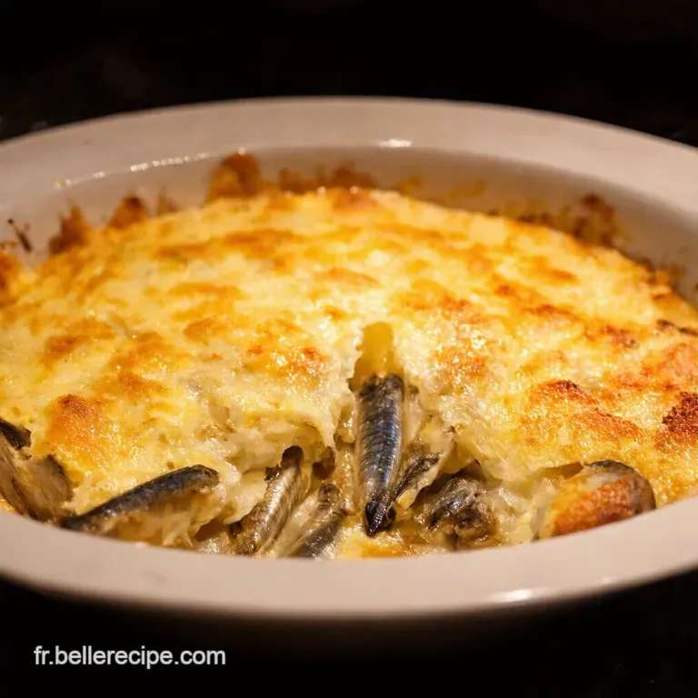 Gratin&eacute;e De Sardines Aux Herbes Et Pecorino presentation