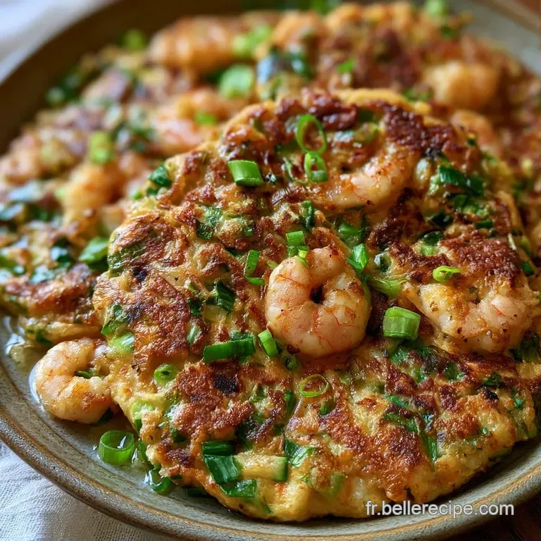 Tranches de cr&ecirc;pe sal&eacute;e dor&eacute;e sur assiette blanche, accompagn&eacute;es d'une sauce brune brillante et d'herbes fra&icirc;ches.