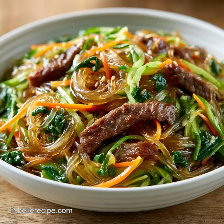 Japchae Au Boeuf et L&eacute;gumes Traditionnel