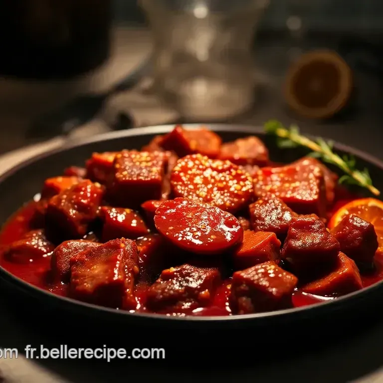 Joue de b&oelig;uf fondante au vin rouge et l&eacute;gumes racines
