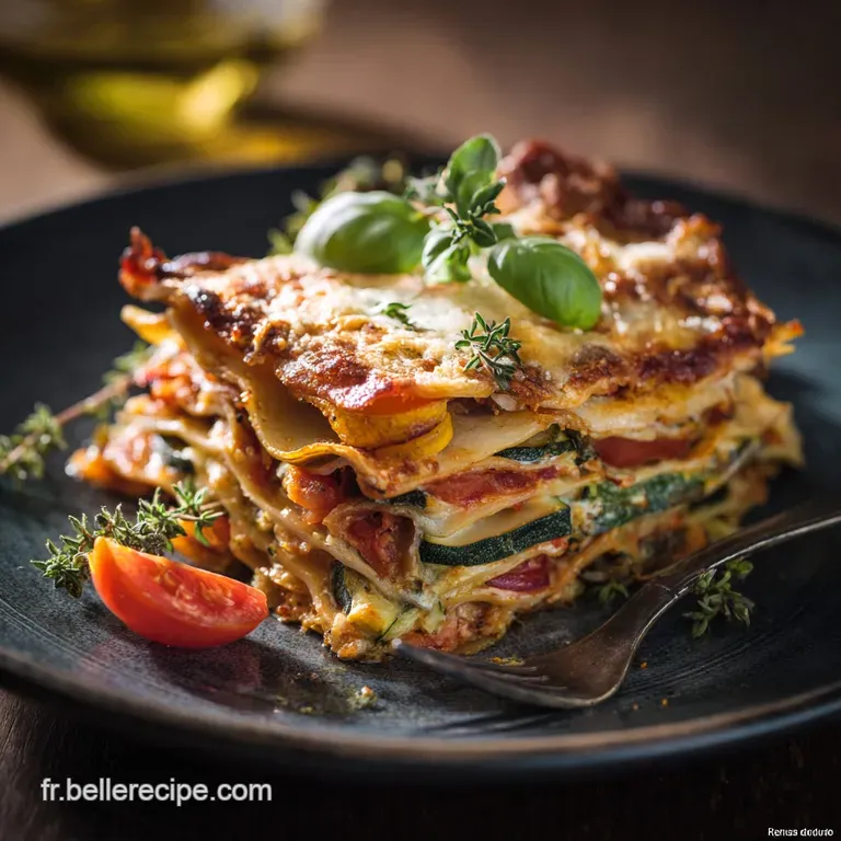 Lasagne Aux L&eacute;gumes Et Fromage La Recette Riviera Tricolore Et Cr&eacute;meuse presentation