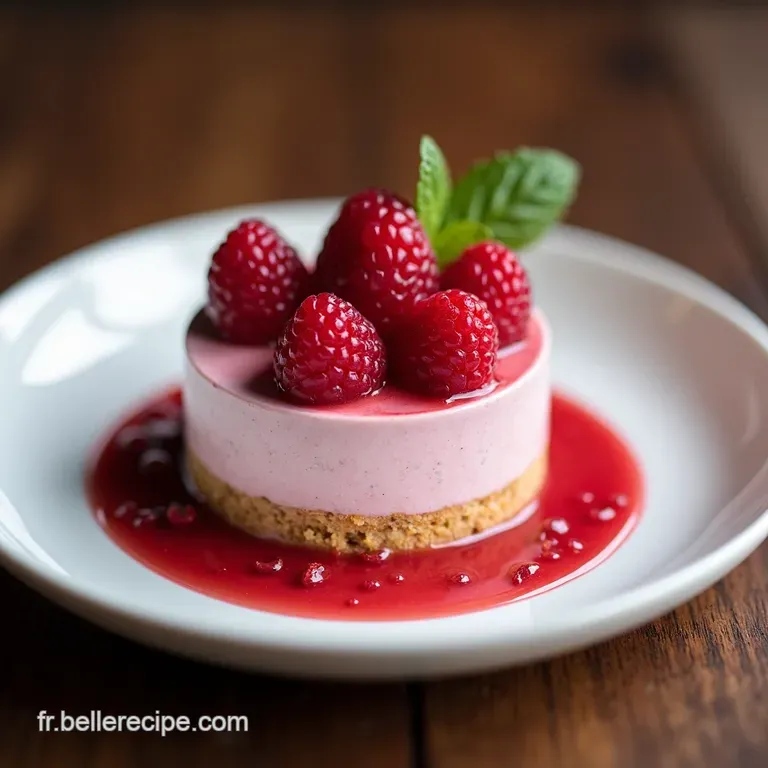 Le Framboisier L&eacute;ger Mousse a&eacute;rienne aux Framboises Fra&icirc;ches et Biscuit Joconde Moelleux