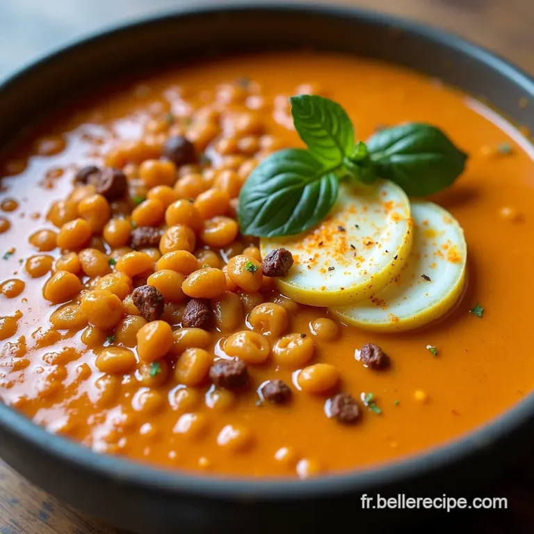 Le Soleil dInde Dal de Lentilles Rouges Cr&eacute;meux au Lait de Coco