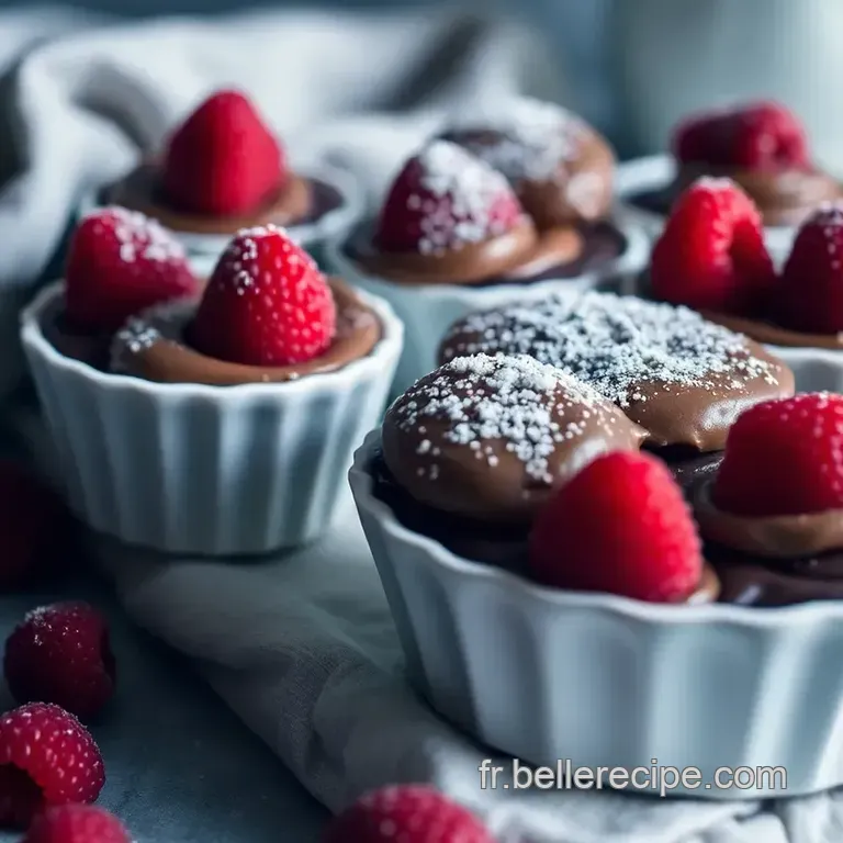 Mini Charlottes Chocolat Framboise presentation